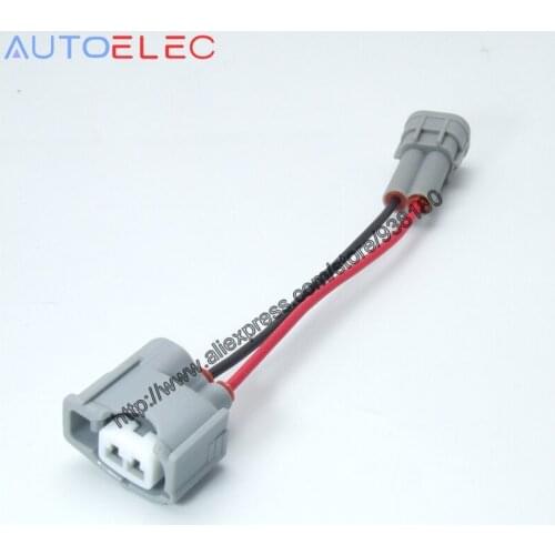 1Pc 2Pin Fuel Injector Connector Adaptor wiring harness 1JZ/1JZGTE High Flow Fuel Rail complete Conversion for to DENSO 850cc