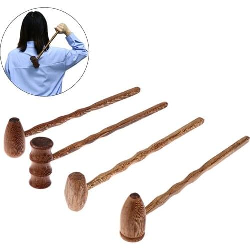 1Pcs Wooden Massage Hammer Body Stress Relax Massager Stick Fitness Hammer
