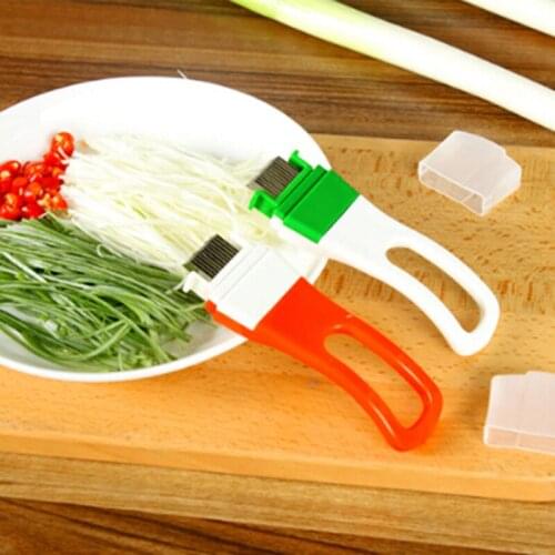 Creative 1PCS Kitchenware Cooking Tools Kitchen Accessories Vegetable Tool Cutter Slicer Magic Shredded Green Knife Cut Onion