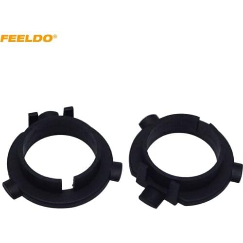 FEELDO 2PCS Car LED Headlight Bulbs Holder H7 Socket Adapter Base For KIA K3/K4/K5/Sorento Hyundai Veloster/Snata Fe #5533
