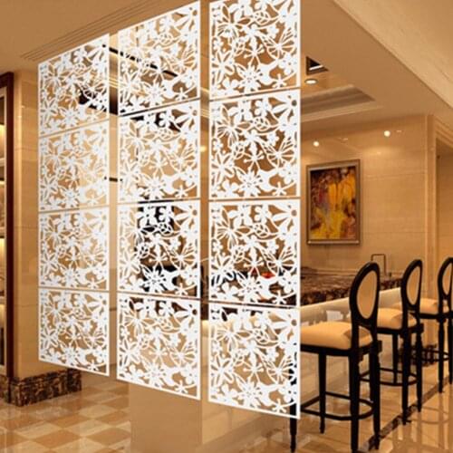 4pcs Of Hanging Screen Partition Privacy Simple Carved Hollow Paravent Wall Separation Wall