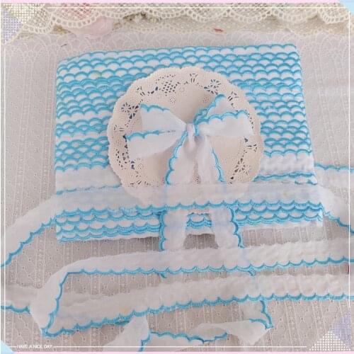 5 Meter/lot 3.3CM Width High Quality 2021 New Pure White Cotton Lace Fabric Embroidery Venice Lace Trim Free Shipping