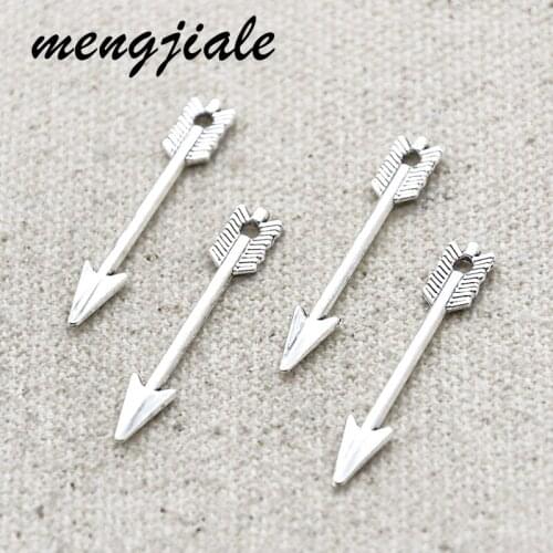 60pcs Hot Sell Alloy Arrow Charms For Jewelry Making Handmade Crafts Supplies