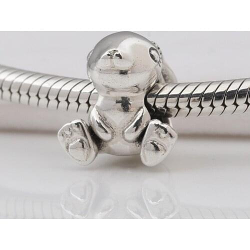 Authentic S925 DIY Jewelry Rabbit Charm Bead fit Lady Bracelets