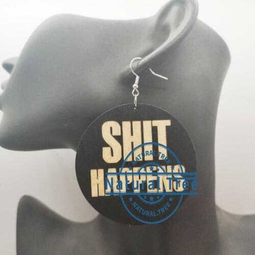 Free Shipping!Sculpture Wooden Earrings