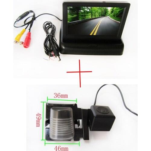 Color CCD Chip Car Rear View Camera for Jeep Wrangler 2012-2013 + 4.3Inch foldable LCD TFT Monitor