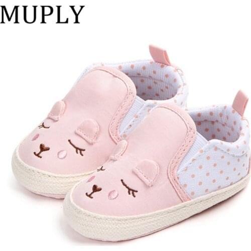 Baby Girls Shoes Animal Pattern Baby Shoes For Newborn Anti-slip Toddler Crib First Walkers Toddler Shoes 0-18 Months