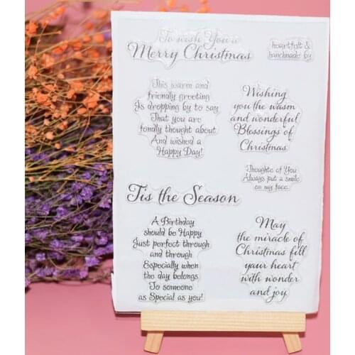 DIY MMM84 English Letter Pattern Transparent Clear Seal Card Scrapbooking Photo Album Decorative Silicone Stamp Sheets