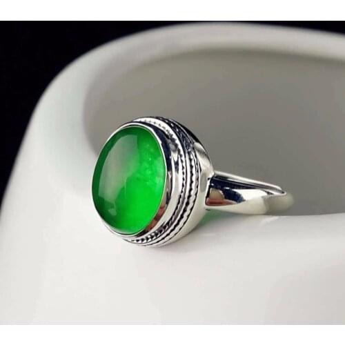 Hot Sale Fine Jewelry Perfect Zambia Natural Emerald Ring For Women With Certification Adjustable Ring