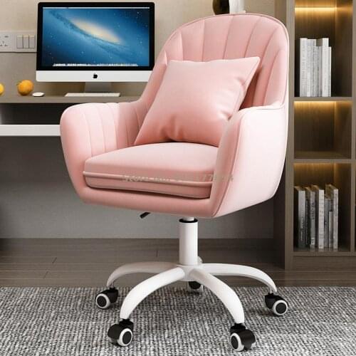Computer Chair Home Comfortable Sedentary Backrest Leisure Office Chair Girl Cute Bedroom Student Desk Swivel Chair