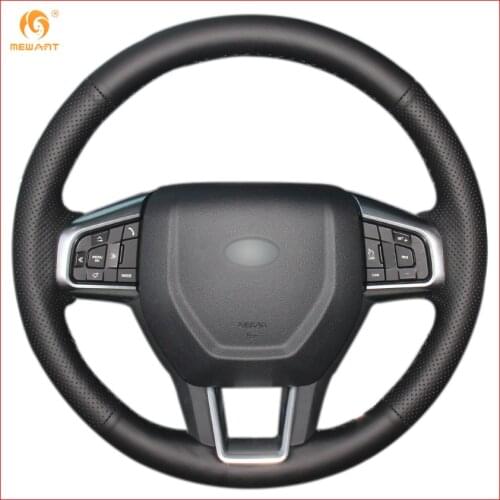 MEWANT Black Genuine Leather Car Steering Wheel Cover for Land Rover Discovery Sport 2015-2017 Interior Accessories Parts
