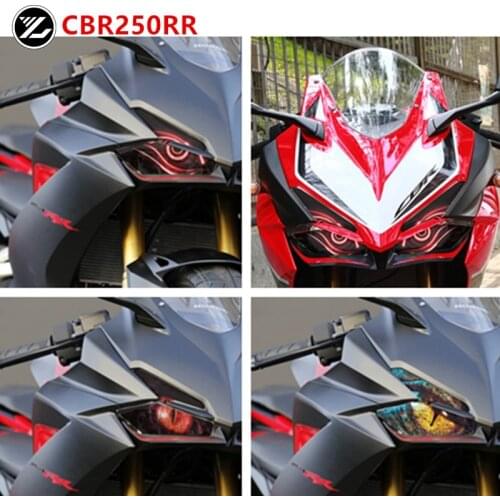 Motorcycle accessories Front Fairing Headlight Guard Sticker Head light protection Sticker for HONDA CBR250RR 2017 2018 CBR 250