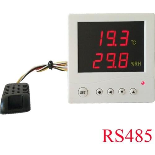 Wall hange 86 type temperature and humidity meter with RS485 communication function Red , Blue digital thermometer & Hygrometer