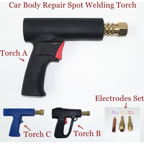 Car Body Repair Gun Dent Pulling Torch Washer Wavy Wire Carbon Garage Sheet Metal Repair Spot Welding Torch