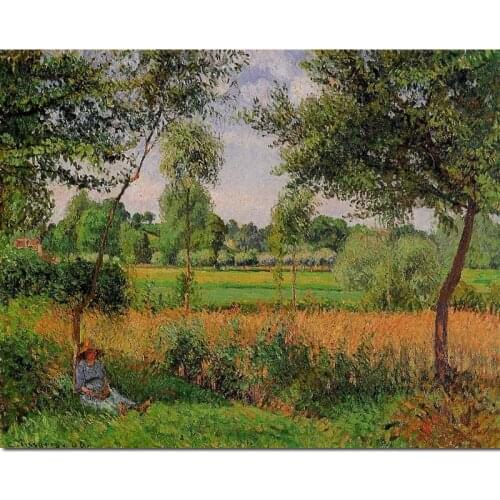 Oil Paintings by Camille Pissarro Morning, Sun Effect, Eragny Hand painted Art Reproduction High quality