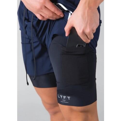 Lyft New Muscle Brothers Running Shorts Sports Leisure Outdoor Loose Multi Pocket Double-layer Fitness Pants