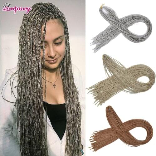 Synthetic Zizi Braiding Crochet Box Braids Colored Synthetic Braid Hair Extensions Brown Pink Blue Red Crochet Hair For Women