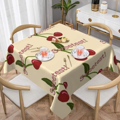 Cherry Tablecloth Modern Printed Table Cover Birthday Party Cheap Protector Polyester Table Cloth