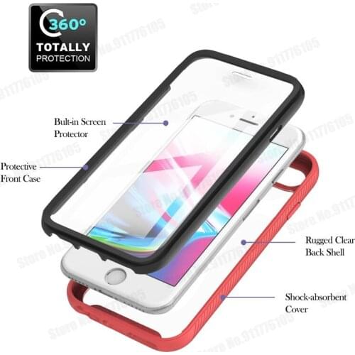 Heavy Duty Full Protection Phone Case For iphone 12 Mini 12 Pro Max SE 2020 8 7 6S 3 in 1 Hybrid Shockproof Bumper Phone Cover