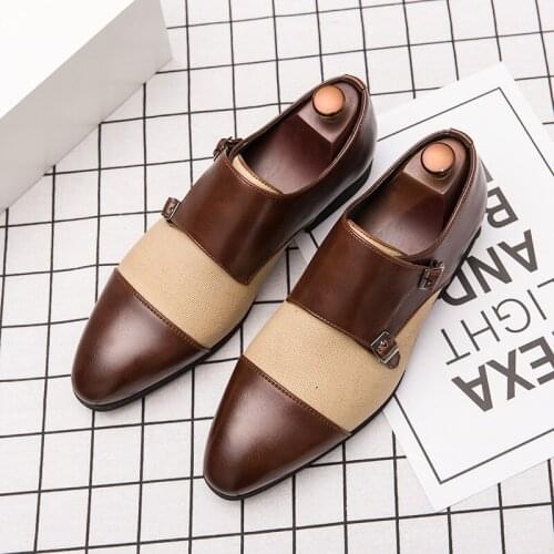 New Big Size Fashion Men Casual Shoes Vintage Formal Dress Leather Shoes Business Italian Loafers Wedding Mixed Colors Oxfords
