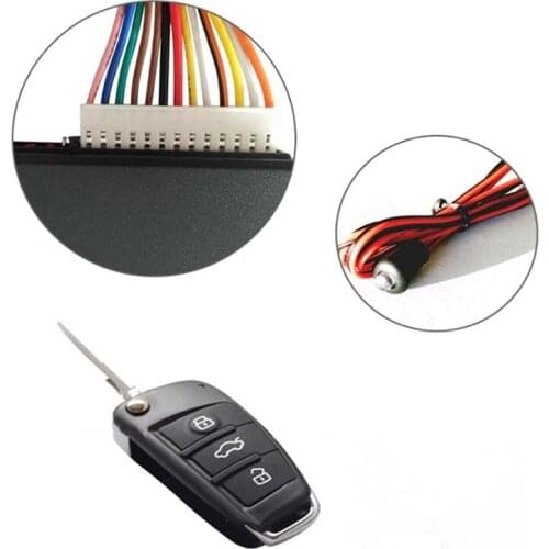 Universal Car Auto Keyless Entry System Button Start Stop LED Keychain Central Kit Door Lock with Remote Control