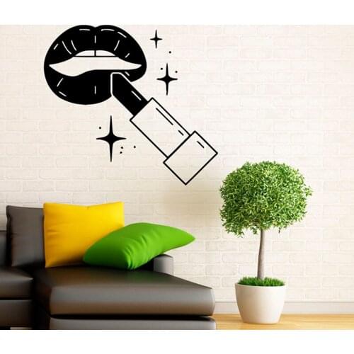 YOYOYU Beauty Salon Vinyl Wall Stickers Fashion Cosmetics Removeable Decal Livingroom Bedroom Decoration Art Poster ZX355