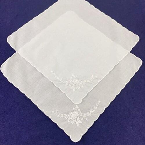 Ladies handkerchief Wedding Handkerchiefs Ladies Hand Towel White Cotton