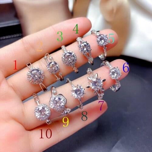 2020 new crackling moissanite ring for women jewelry engagement ring for wedding 925 silver ring birthday gift