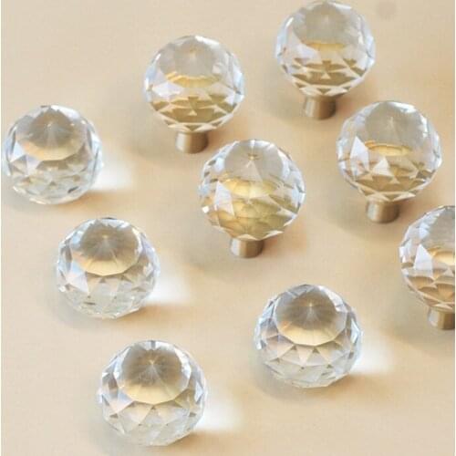 1PC Crystal Brass Cabinet Door Dresser Knob Wardrobe Drawer Pull Handle Cupboard Home Decor Supplies