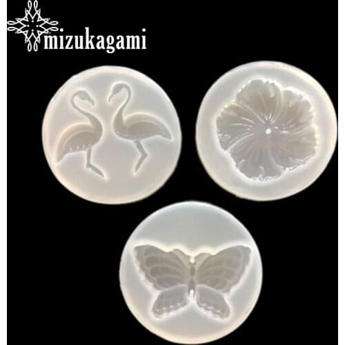 1pcs UV Resin Jewelry Liquid Silicone Mold Flamingos Flowers Butterfly Resin Molds For DIY Intersperse Decorate Making Jewelry