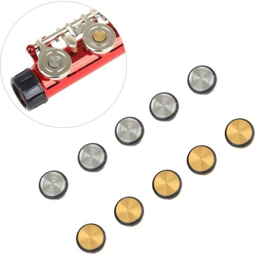 10PCS Universal Flute Plugs Metal Silicone Flute Pad Flute Open Hole Plugs Wind Instrument Replacement Accessory Proof Anti-rust