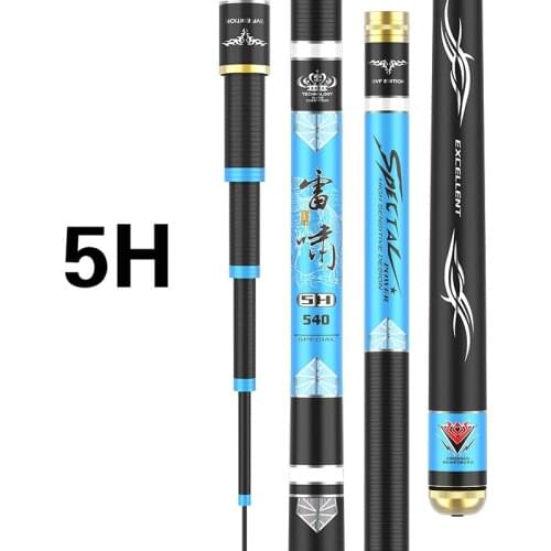 28/19 Tonalty Carp Fishing Poles Hand Olta Carbon Fiber 3.6m-7.2m Fishing Canne Fishing Tackle 4H 5H 6H Hard Taiwan Fishing Rod