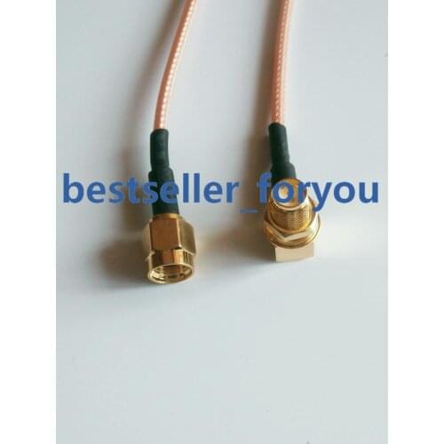 6inch RG316 RPSMA male to RPSMA female Jack right angle RF Pigtail Cable 15cm