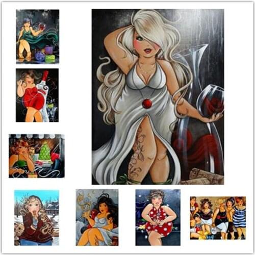 New full square/round diy diamond painting Cartoon lady Diamond embroidery Rhinestone Kid room decoration Home Decoration