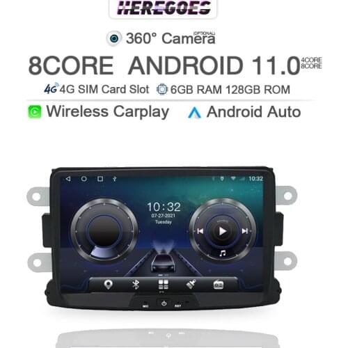 2Din DSP Android 10.0 Car Radio For Renault Dacia LOGAN Sandero Duster Lodgy Lada Xray Captur Dokker Symbol Carplay DVD Player