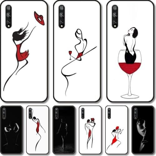 Water mist women Phone Case For Huawei Y 5 6 7 8 9 A P S Pro 2020 2019 Black Shell Cover