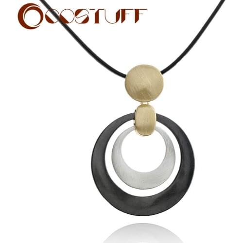 Trendy Round Circle Jewelry For Women Neck Chokers Simple Necklaces Pendants Female Statement Suspension Decoration Accessories
