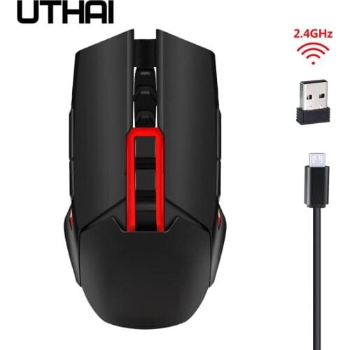 UTHAI DB52 Ergonomic Optical Mouse Wireless Charging Gaming Mouse 5-speed Adjustable DPI Computer Accessories Gaming Mouse