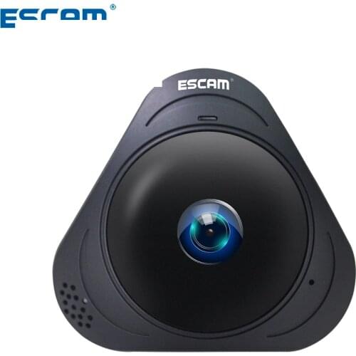 ESCAM Q8 HD 960P 1.3MP 360 Degree Panoramic Monitor Fisheye WIFI IR Infrared Camera VR Camera With Two Way Audio Sold By Anpwoo