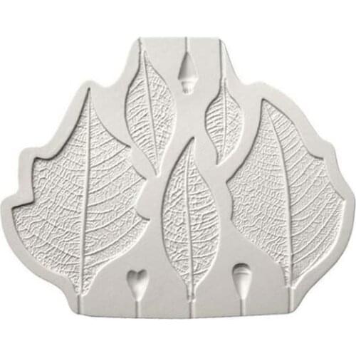 Leaves Shaped 3D Sugarcraft Molding Fondant Cake Silicone Mold Polymer Clay Molds Cake Decoration Tools
