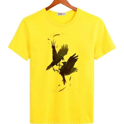BGtomato double birds tshirt hot sale fashion t shirt men creative design white t shirt harajuku t-shirt men camisetas hombre
