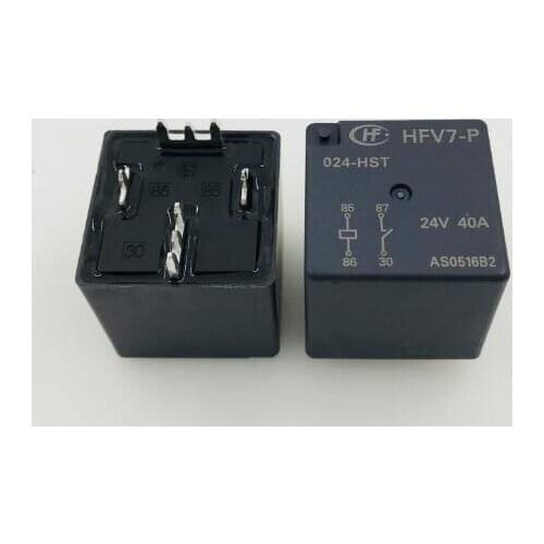 HOT NEW auto car 24V relay HFV7-P-024-HST HFV7-P 024-HST HFV7P024HST 24VDC DC24V 24V 40A 24VDC 4PIN