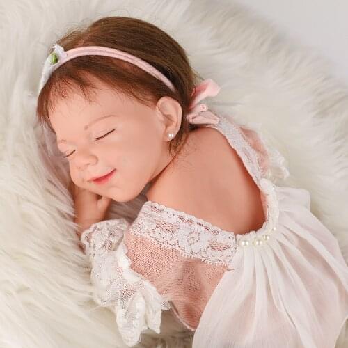 HoomaiLifelike Newborn Sleeping Eye-closed Baby Doll 20 Inches Reborn Toddle Gift Toy For Children