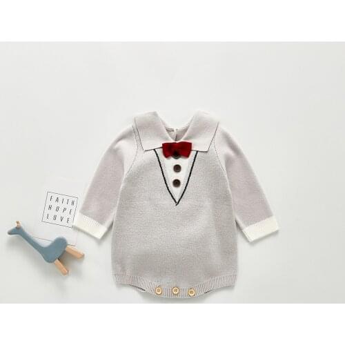 Ins Hot Sale Kids Boys Gentlemen Style Romper