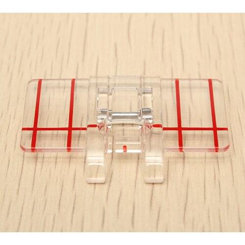 JX-LCLYL 1pc New Clear Plastic Parallel Stitch Foot Presser for Brother Sewing Machine
