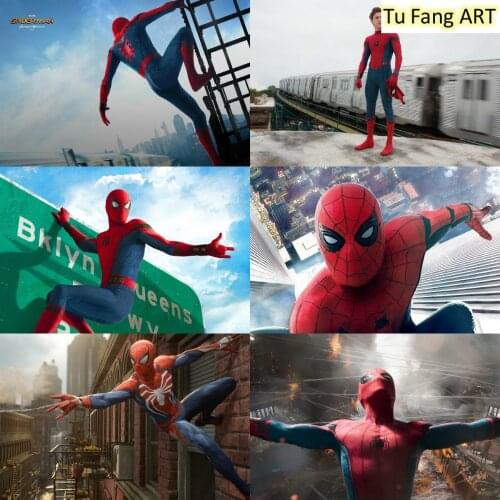 Spiderman Marvel Canvas Painting Superhero Movie Wall Art Prints Posters Home Decor Pictures for Bedroom Kids Room Decoration