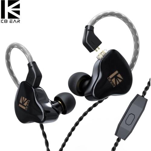 KBEAR KS1 Dual Magnectic Circuit Dynamic in Ear Earphone Running Sport Technology HIFI Headset With Mic Earplug KBear KS2 KB06