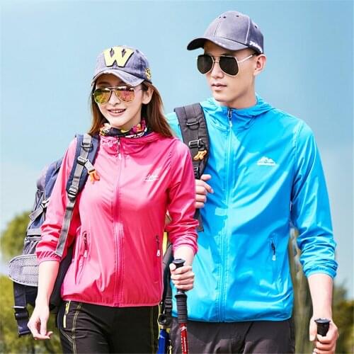 Outdoor Summer Sunscreen Shirt Men Women Breathable Quick Drying Clothes Anti-UV Camping Fishing Sports Cycling Hiking Jacket