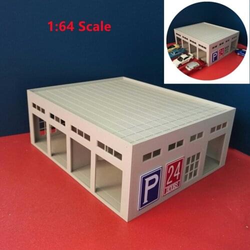 1:64 Scale Car Park Building Sand Table Decoration DIY Assembly Building Model