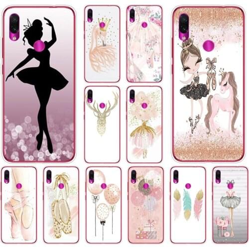 60AS The ballet girl Soft Silicone Tpu Cover phone Case for Xiaomi Redmi 7 7A 8 8A 9 9A Note 7 8 8T 9 Pro case